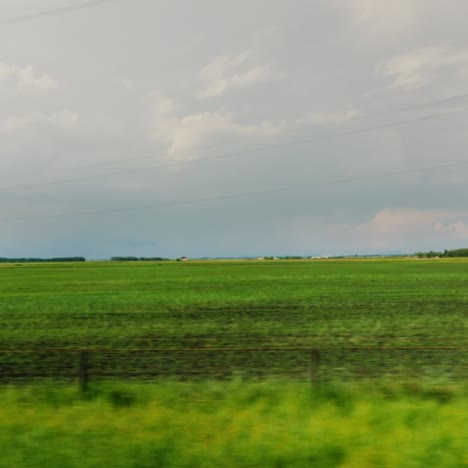 The-Countryside-Of-Hungary-Viewed-From-The-Window-Of-A-Fast-Moving-Car