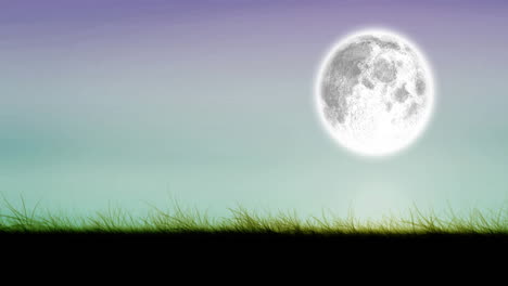 animation of full moon in night sky