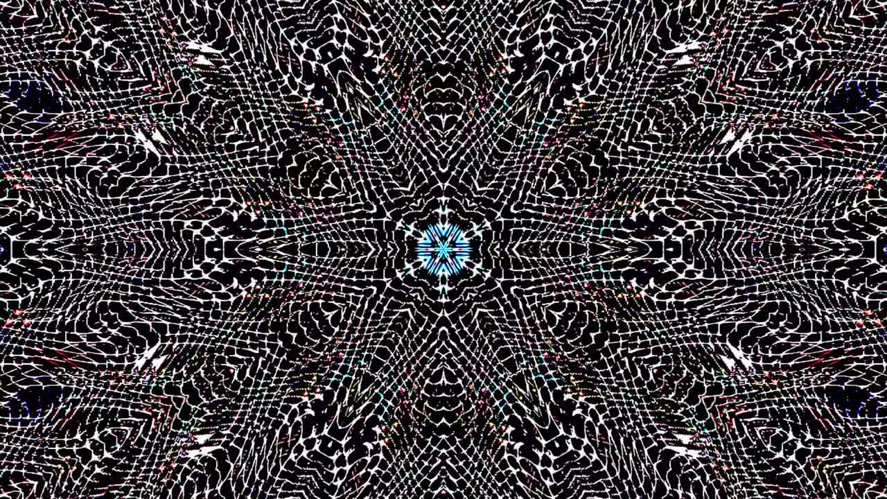 Beautiful abstract kaleidoscope that shines, a radiant light that regulates the subtle movements