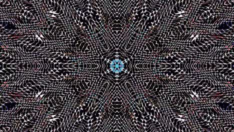 hermoso caleidoscopio abstracto que brilla, una luz radiante que regula los movimientos sutiles