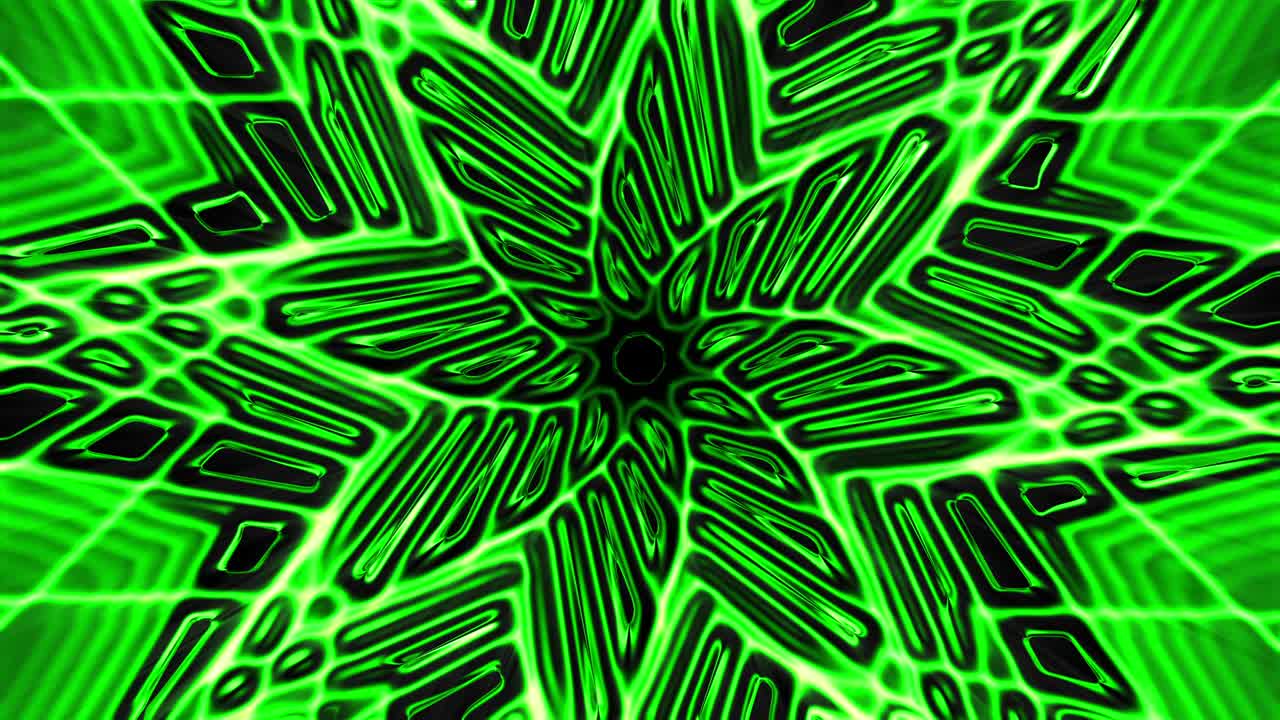 formas abstractas en bucle de color verde