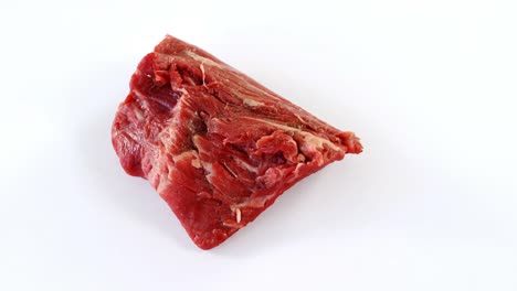 raw meat on white background