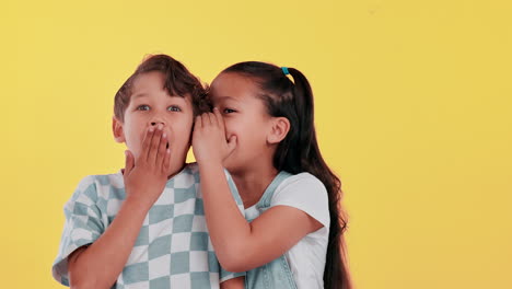 children sharing a secret