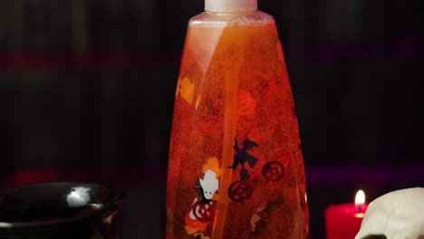 halloween decorations. liquid soap