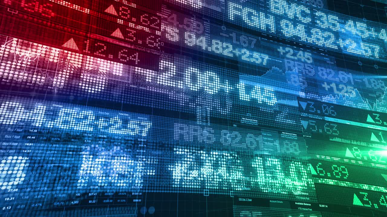 Stock Market Tickers - Digital Data Display Background