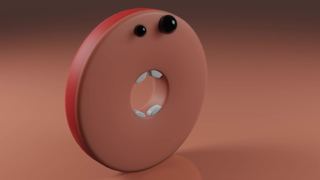 un personaje de dibujos animados lindo comiendo bolas. extrañamente satisfactoria animación en bucle de 4k. renderizado en 3d