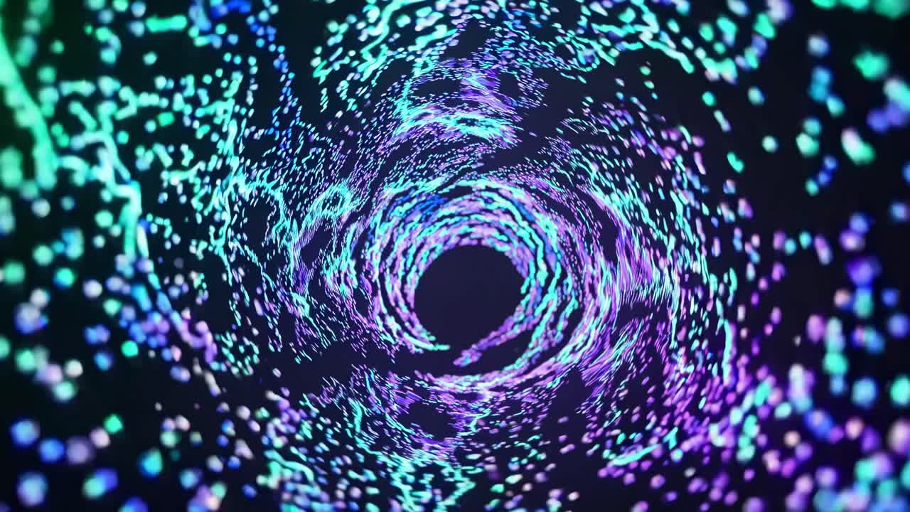 Abstract Glowing Vortex Tunnel