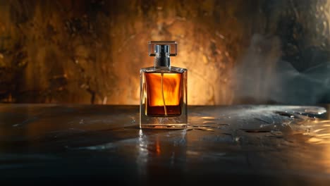 elegant amber perfume bottle