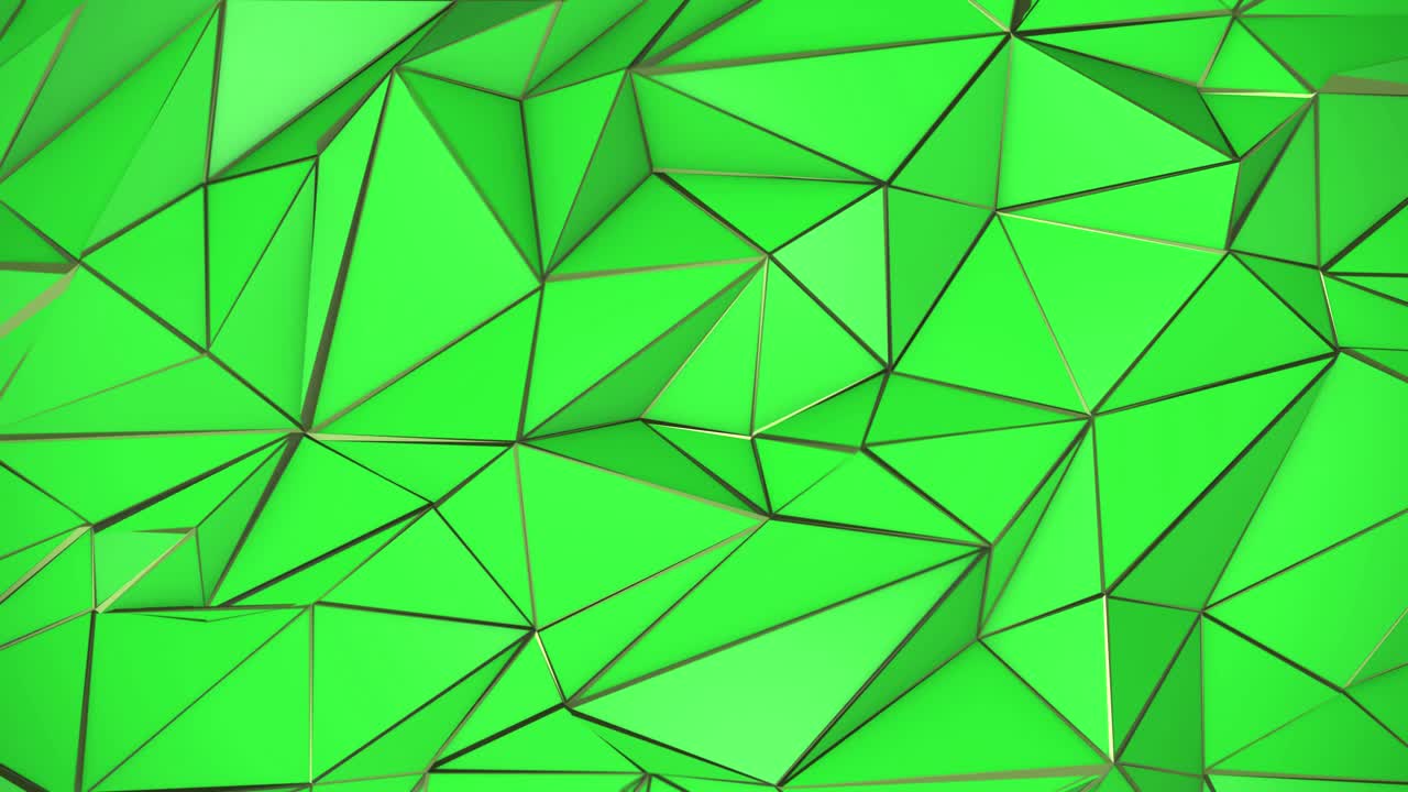 fondo verde y dorado abstracto de bajo poli triángulo