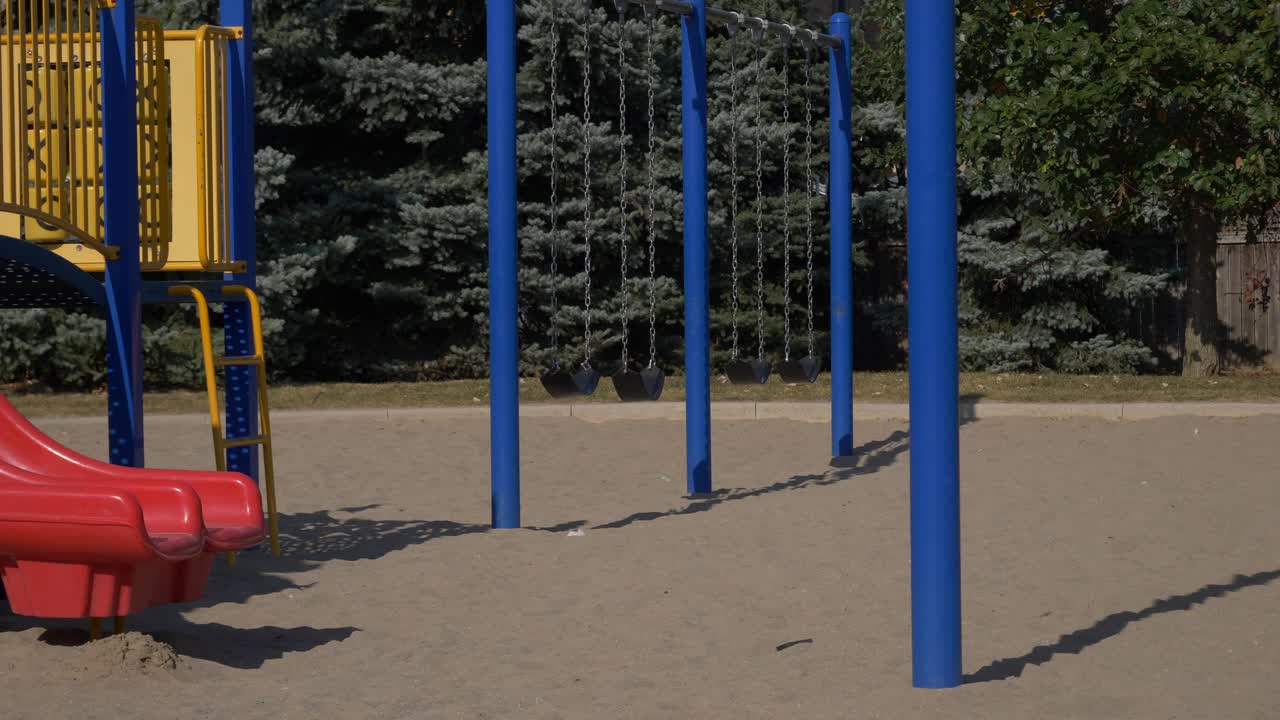 amusement swing summer hot day noon amusement set bright