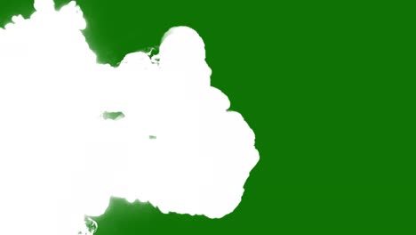 tinta blanca o humo sobre un fondo verde