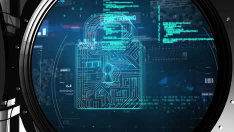 information and data locked in a safe