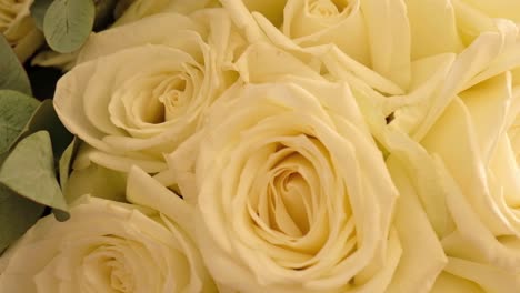 bouquet of white roses - zoom in