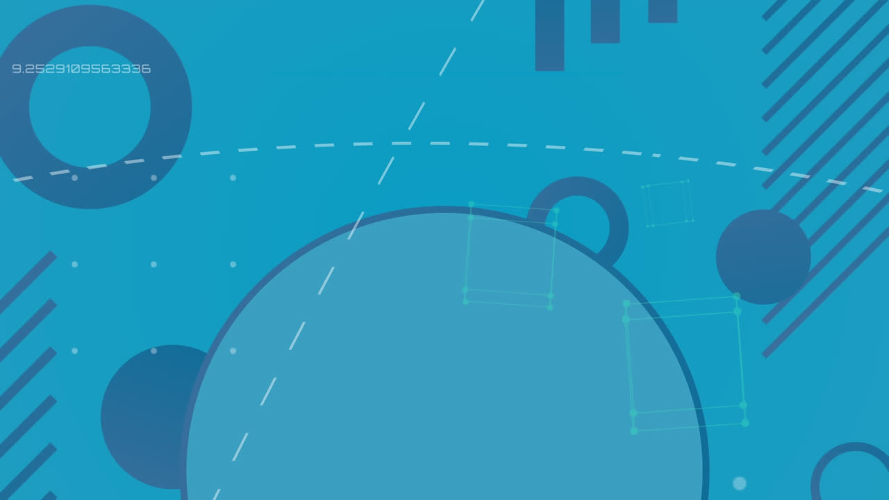 파란색 배경에서 움직이는 패턴의 애니메이션