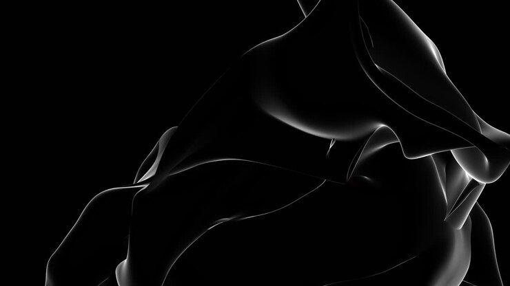 Black oily molten turbulent boiling liquid forms industrial abstract concept