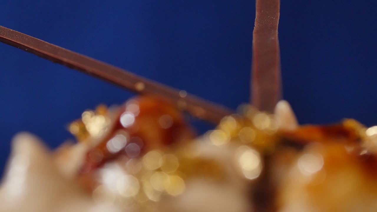 Gourmet Dessert with Gold Leaf and Chocolate