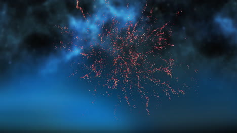 fuegos artificiales en el cielo