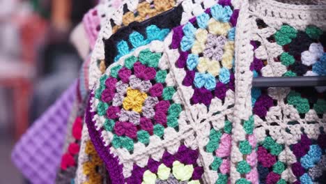 patchwork de ganchillo de colores