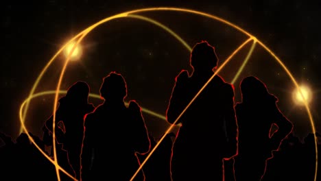 animación que muestra la danza de la silueta