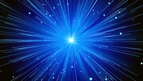 4k blue technology wave particles is a spectacular motion blue light particles rising wave particles