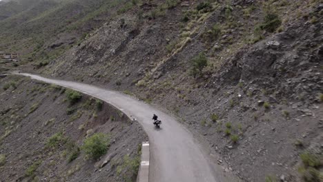 Drone-video-of-"follow-me"-shot-on-Sh25-on-an-800-cc-trail-bike,-adventure-bike