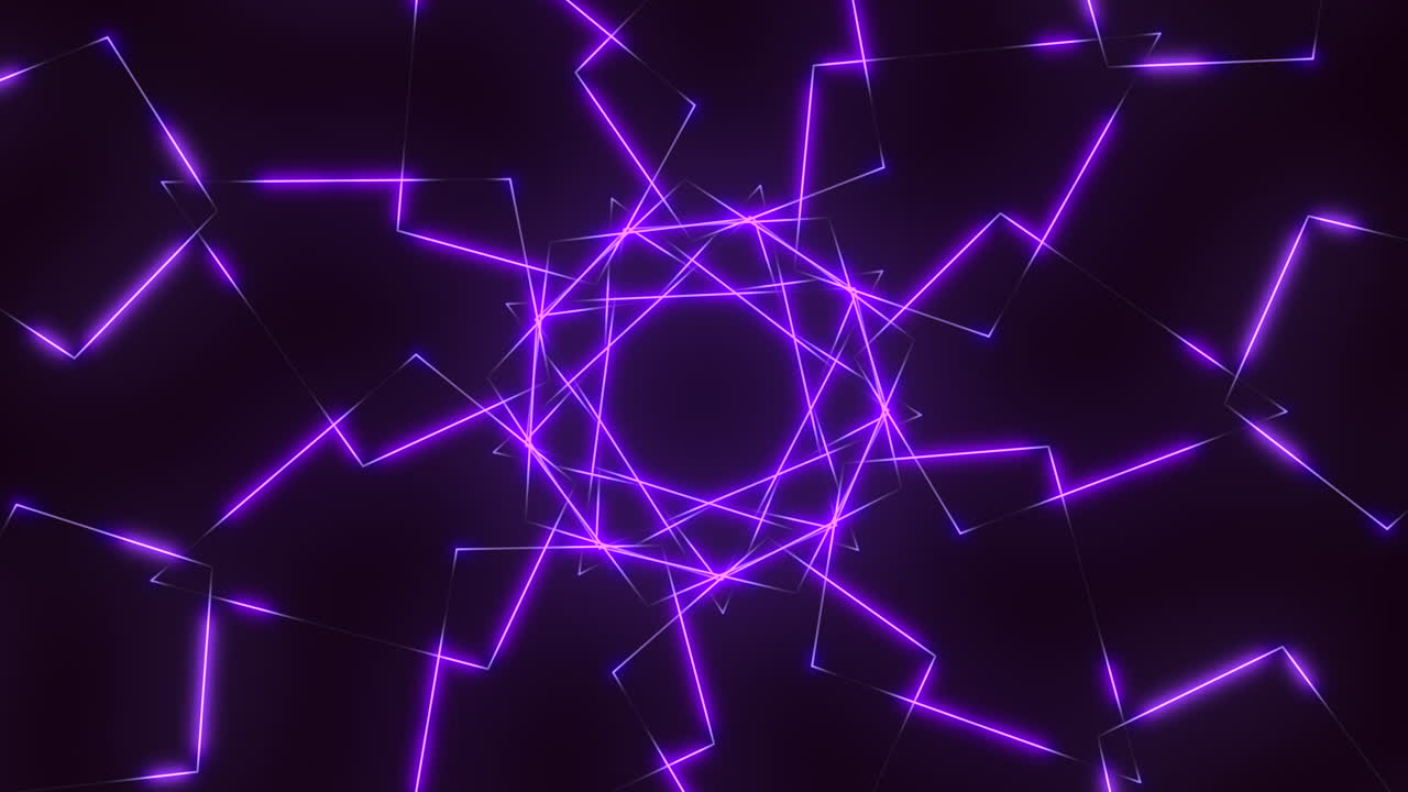 An intriguing design featuring glowing purple lines and symmetrical dots arranged in a circular pattern, creating a mesmerizing visual display with an unclear purpose or representation