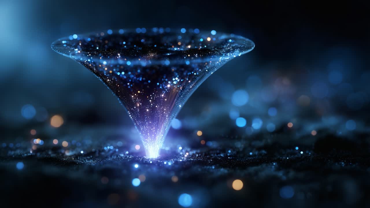 A mesmerizing cosmic vortex of stars and shimmering particles, representing the wonders of the universe and the mysteries of space in stunning visual detail