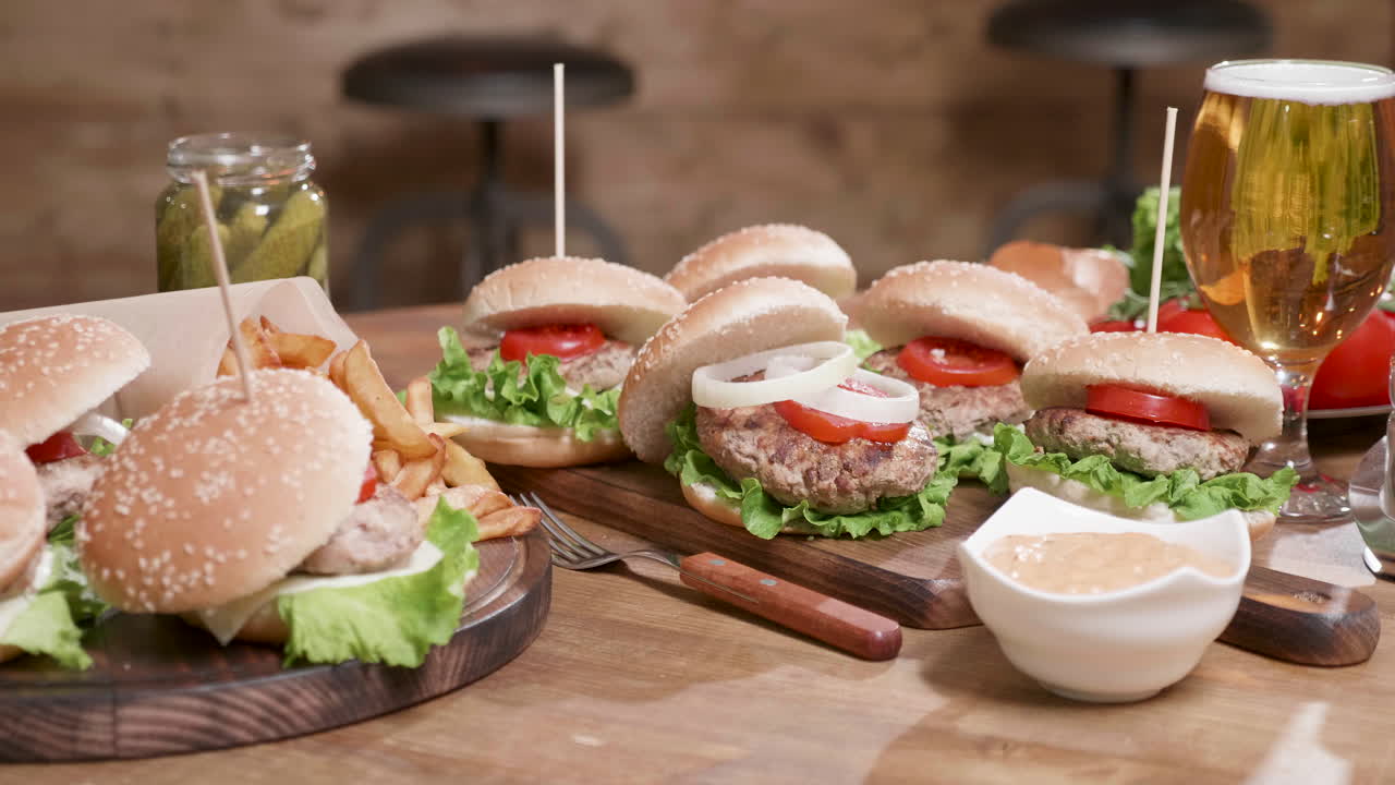 Burgers and Fries Feast