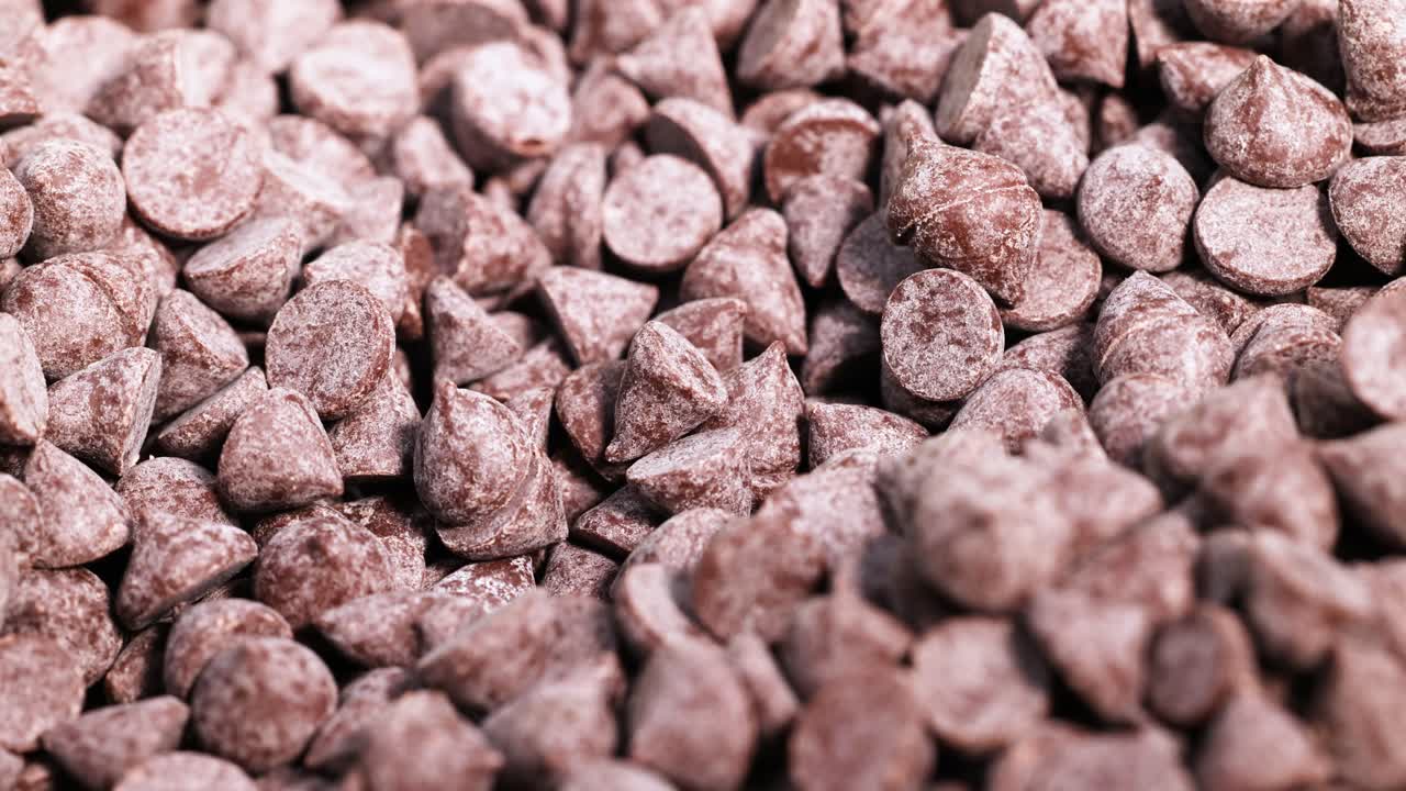 움직이는 초콜릿 의 클로즈업 뷰