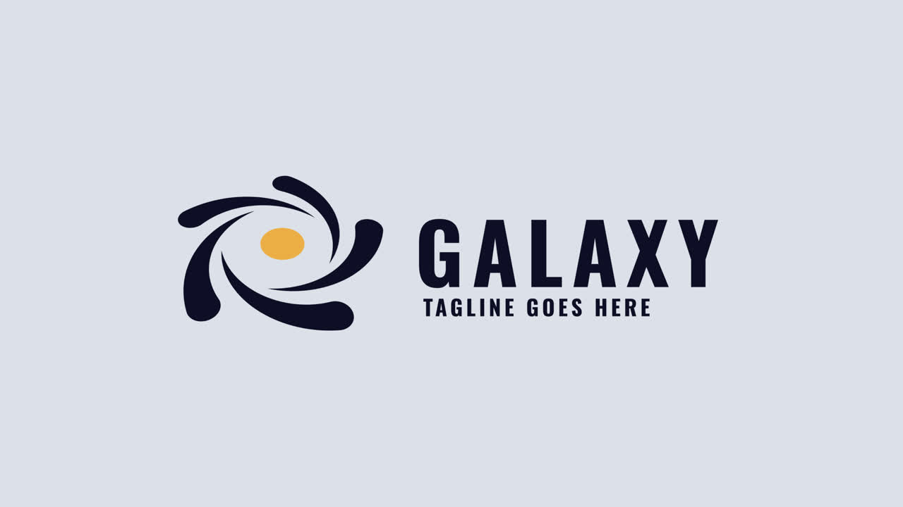 Galaxy Logo Design with Abstract Swirl Element