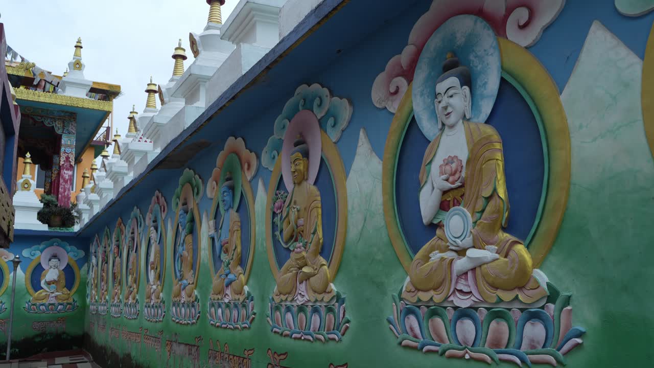 Different parts of a Buddhist temple or monetary. A Salugara Monastery which is located in New Jalpaiguri