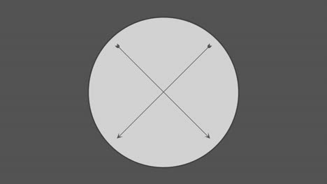 cross arrow in circle