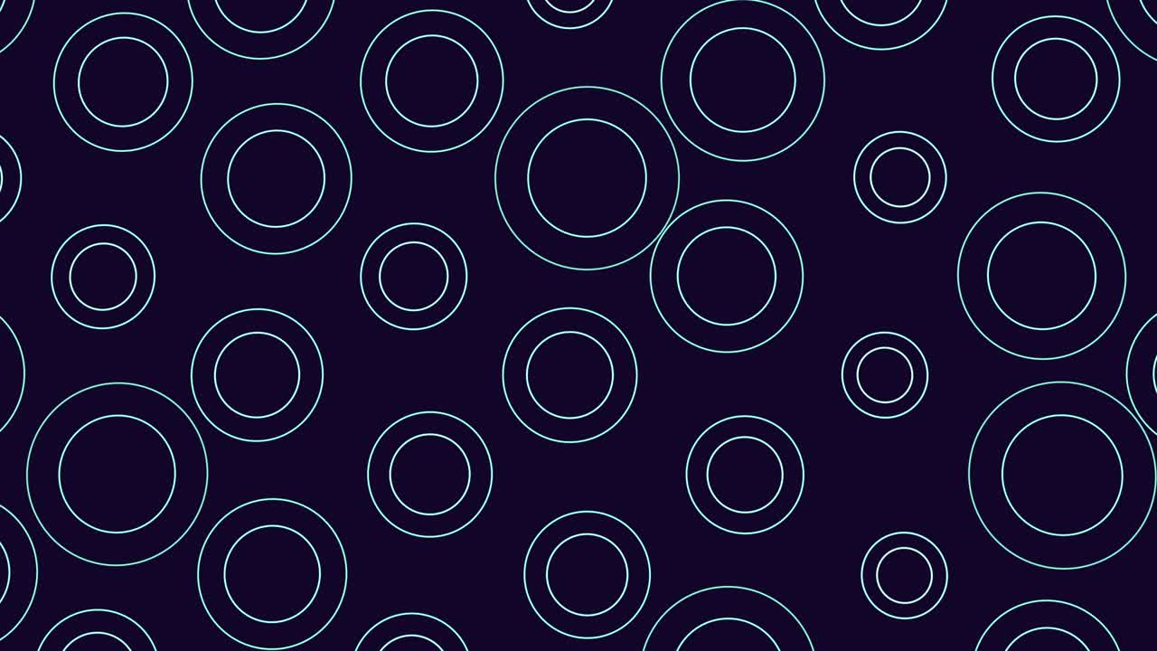 patrón de círculos y anillos azules al azar