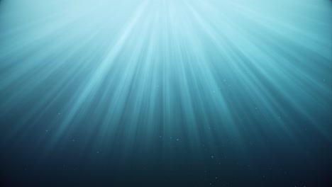 deep sea underwater scene abstract ethereal heavenly light rays background loop