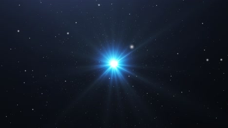 estrella brillante con estrellas a su alrededor, fondo de video