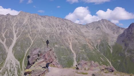 hiking in the mountains