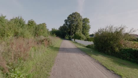 Small-Village-Area-in-South-Sweden-Österlen-In-Summer-Time,-Wide-Shot-Tracking-Forward