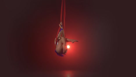 aerial silks performance by a woman