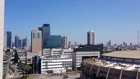 urban panorama of tel aviv with modern skyscrapers