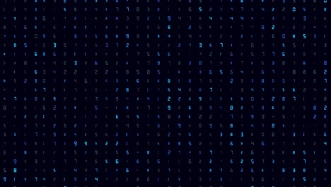 abstract background dynamic glowing numeric pattern on dark digital grid numeric code highlights