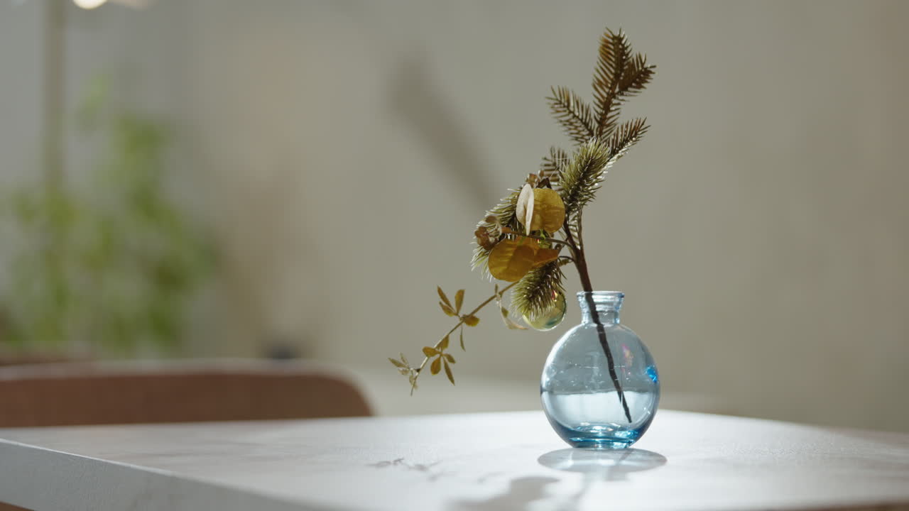 Simple Christmas Decoration on a Table