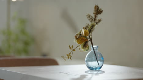 simple christmas decoration on a table