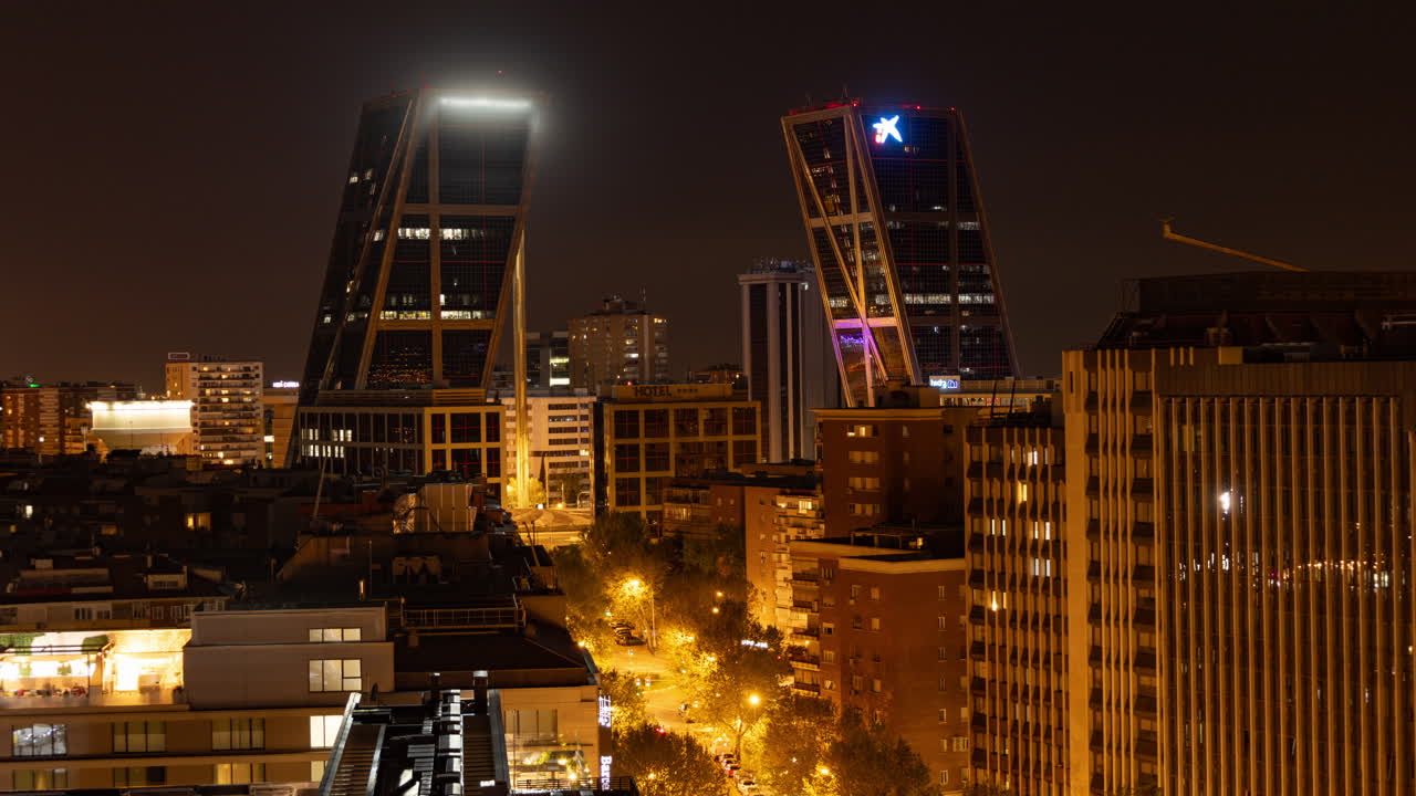 Timelapse of the madrid financial district