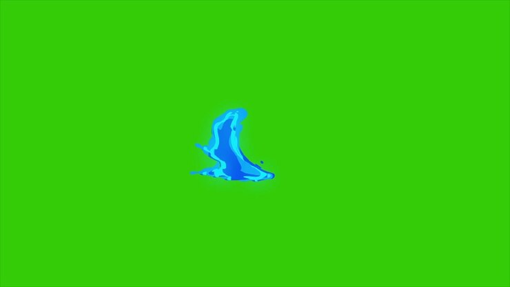 Animation of Water Cartoon on Green Background