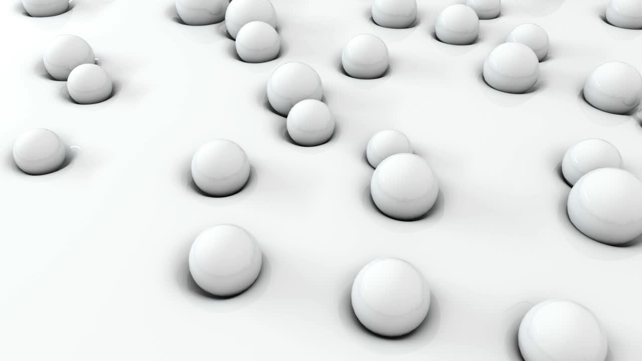 추상적인 3d 모양의 공이 부드러운 표면에 5 가지 다른 색상으로 구성됩니다.