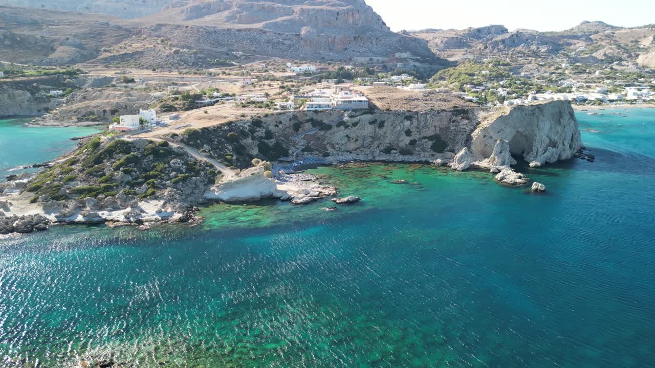 Aerial View of a Stunning Beach in Crete, Greece