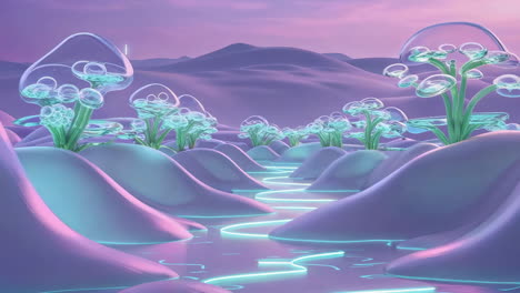 luminous alien landscape