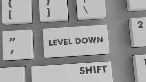 level down button pressing on keyboard