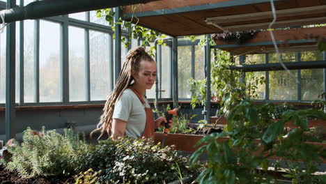 gardener working indoors