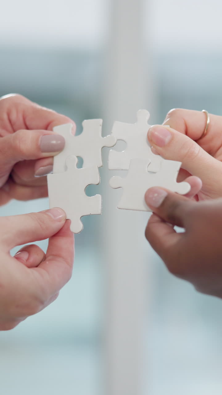 Teamwork and Collaboration with Puzzle Pieces